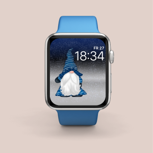 Blue Christmas Gnome 2 Apple Watch Face