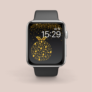 Gold Christmas Ornaments 2 Apple Watch Face