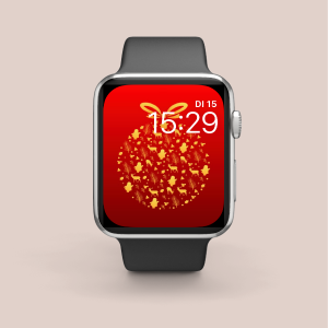 Gold Christmas Ornaments Apple Watch Face