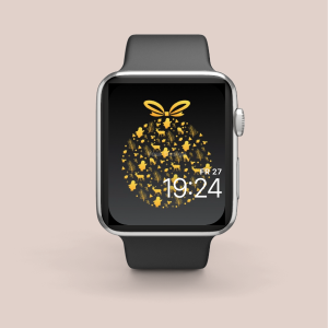 Christmas Gold Ornaments Apple Watch Face