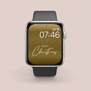 Merry Christmas Gold Apple Watch Face
