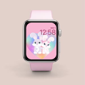 Valentine's Day Bunny Apple Watch Face