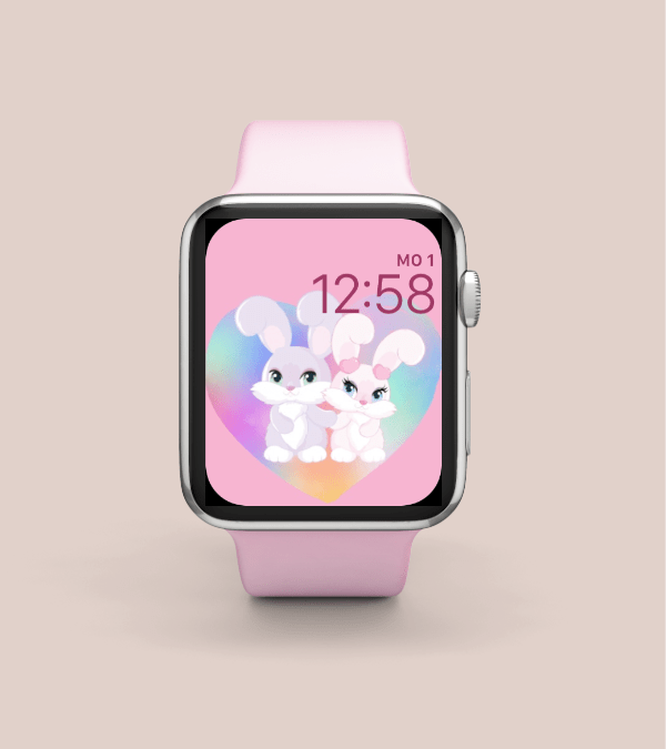 Valentine's Day Bunny Apple Watch Face