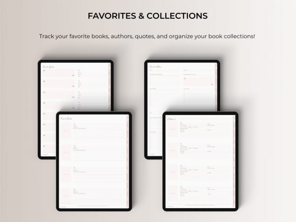 Digital Reading Journal - Favorites and Collections