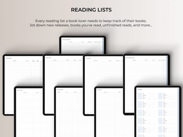 Digital Reading Journal - Reading Lists